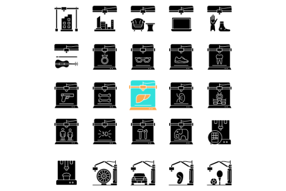 3D Printing Technology Glyph Icons Set: A Comprehensive Guide for Your Creative Workflow