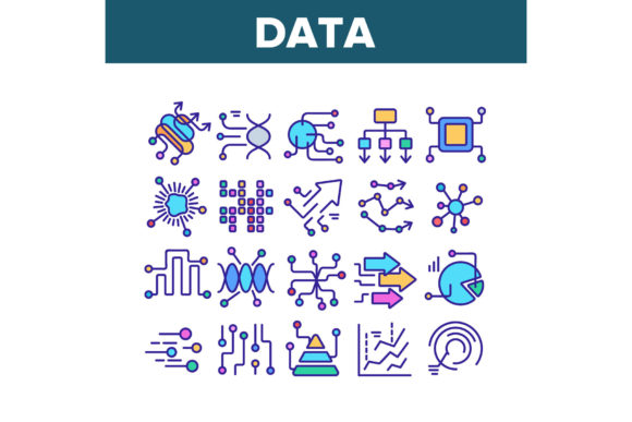 Data Analysis Analytic Collection Icons: A Visual Toolkit for Data Insights