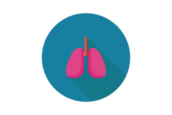 Enhance Your Medical Designs with Flat Icon - Medical Lungs
