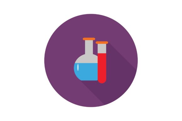 Flat Icon - Medical Chemical Bottle: A Versatile Design Asset