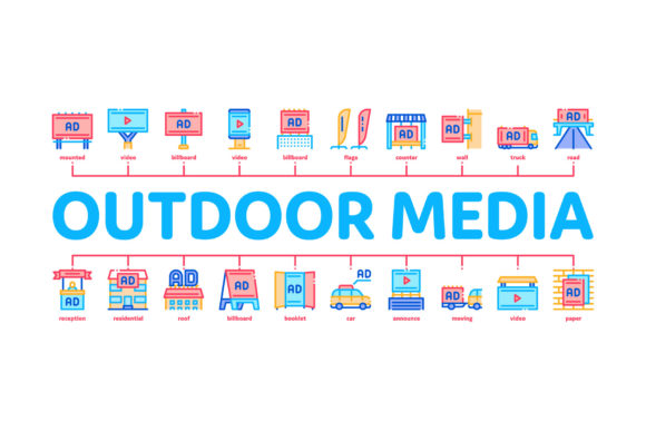 Minimalist Outdoor Media Advertising