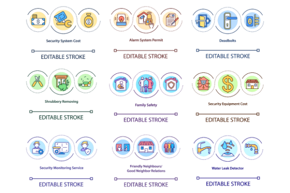 Strategic Use of the Security System Concept Icons Bundle for Enhanced Visual Communication
