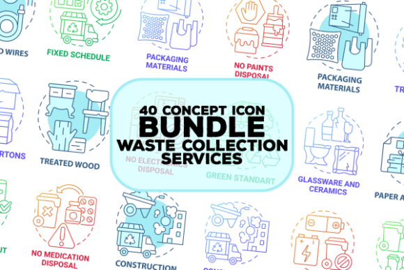 Streamline Waste Collection Visuals with Icons