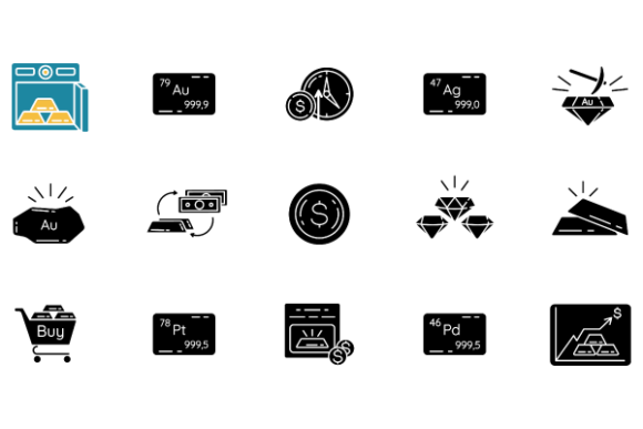 Understanding Precious Metals Glyph Icons: A Comprehensive Guide